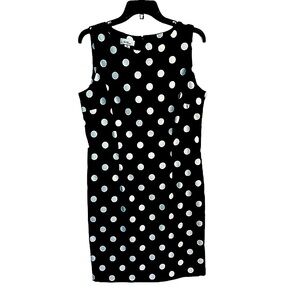 Lovely Black & White Polka Dot Sheath. Size 14.